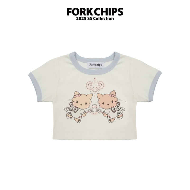 Fork Chips - Korean Children Fashion - #kidsstore - Tanning Tee - 3