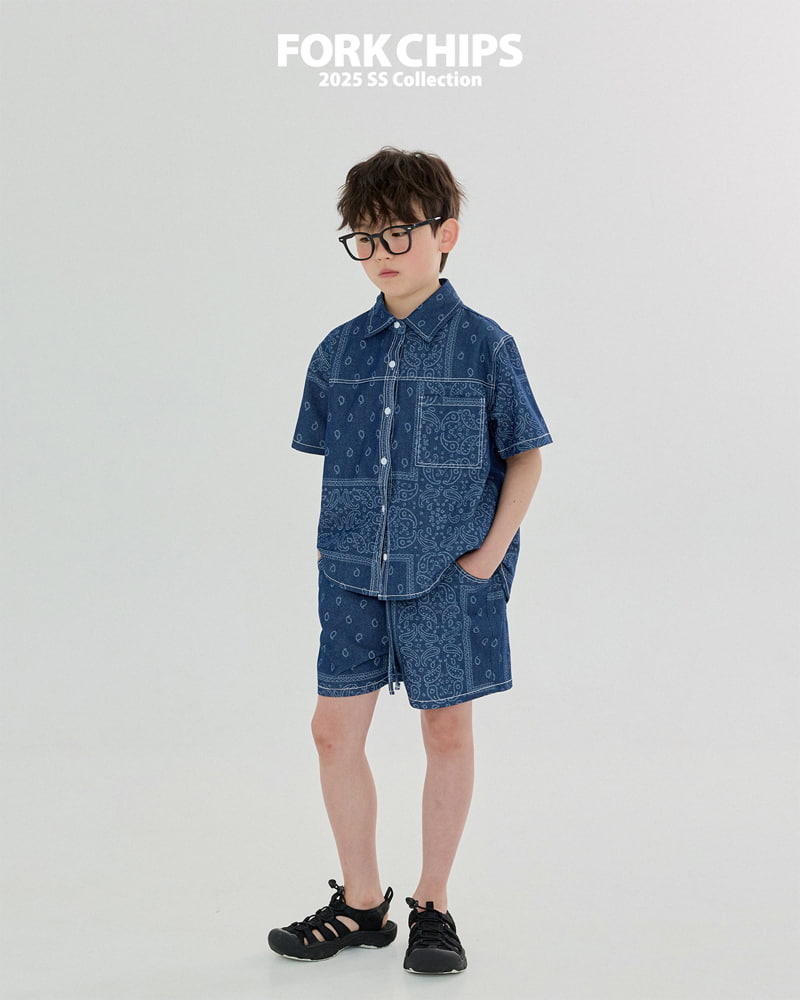 Fork Chips - Korean Children Fashion - #kidsstore - Paisley Pants - 9