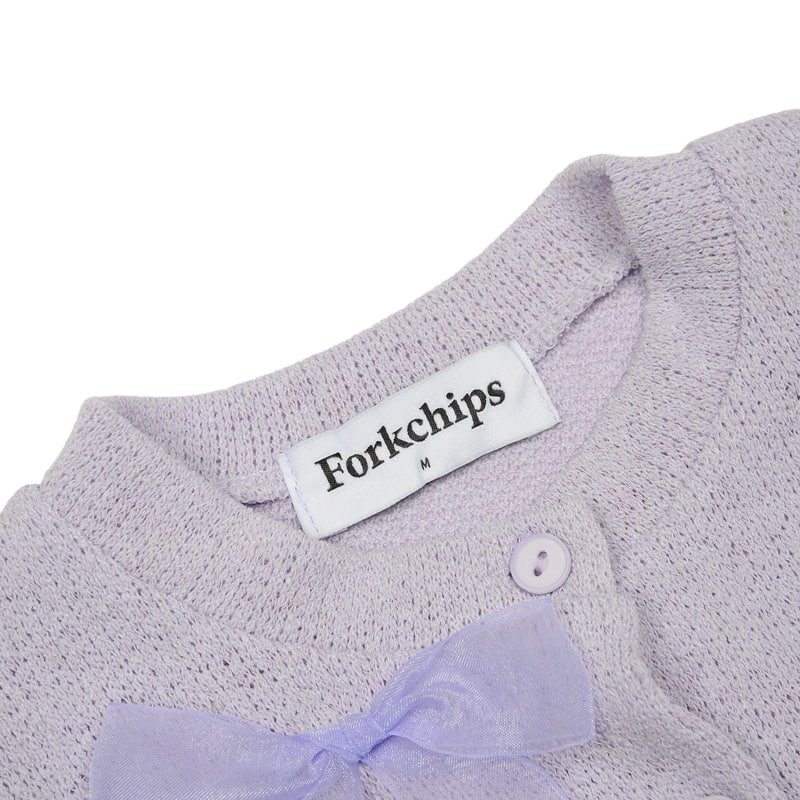 Fork Chips - Korean Children Fashion - #kidsstore - Lilac Cardigan - 6