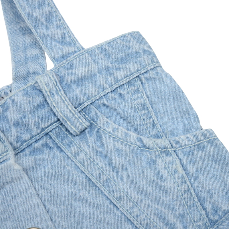 Fork Chips - Korean Children Fashion - #kidsstore - High Denim Crop Top - 5
