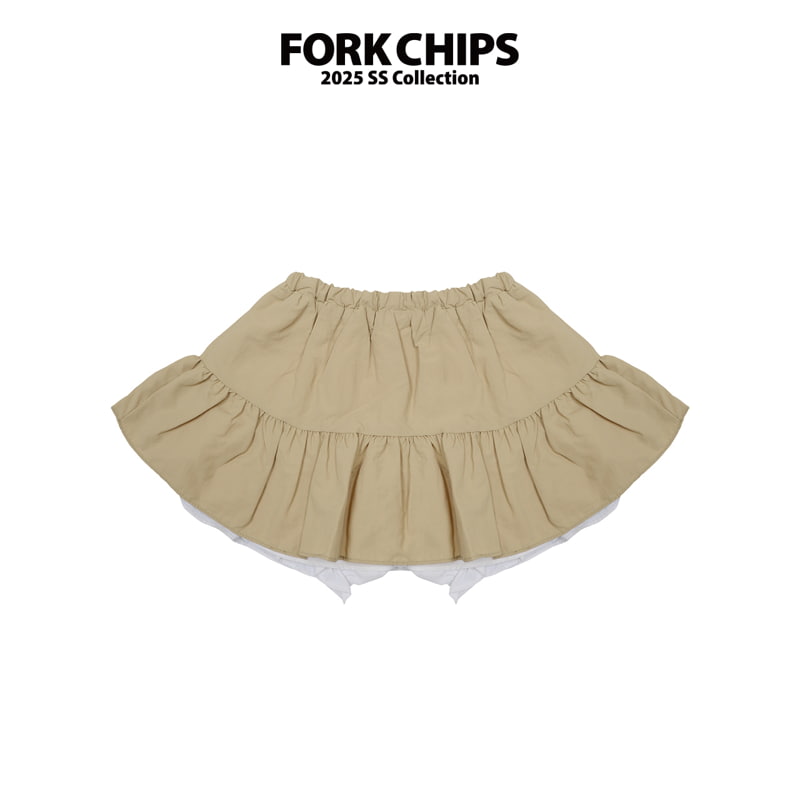 Fork Chips - Korean Children Fashion - #kidzfashiontrend - French Double Skirt - 5