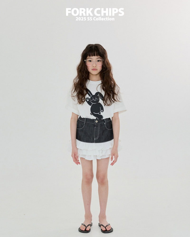 Fork Chips - Korean Children Fashion - #kidzfashiontrend - Dancing Bunny Tee - 11