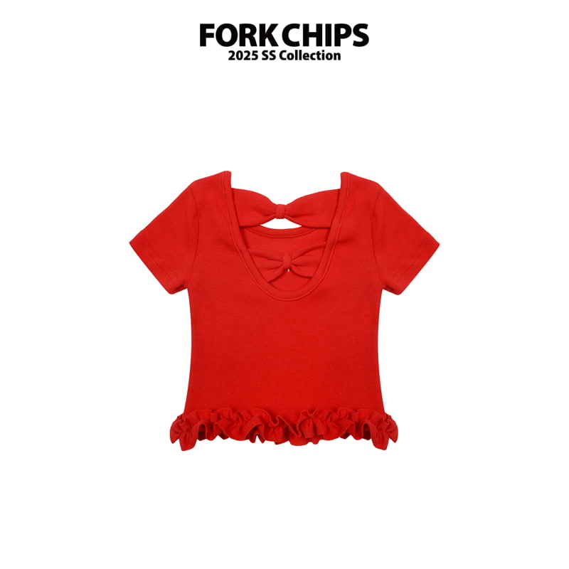 Fork Chips - Korean Children Fashion - #kidzfashiontrend - Back Frill Tee - 5