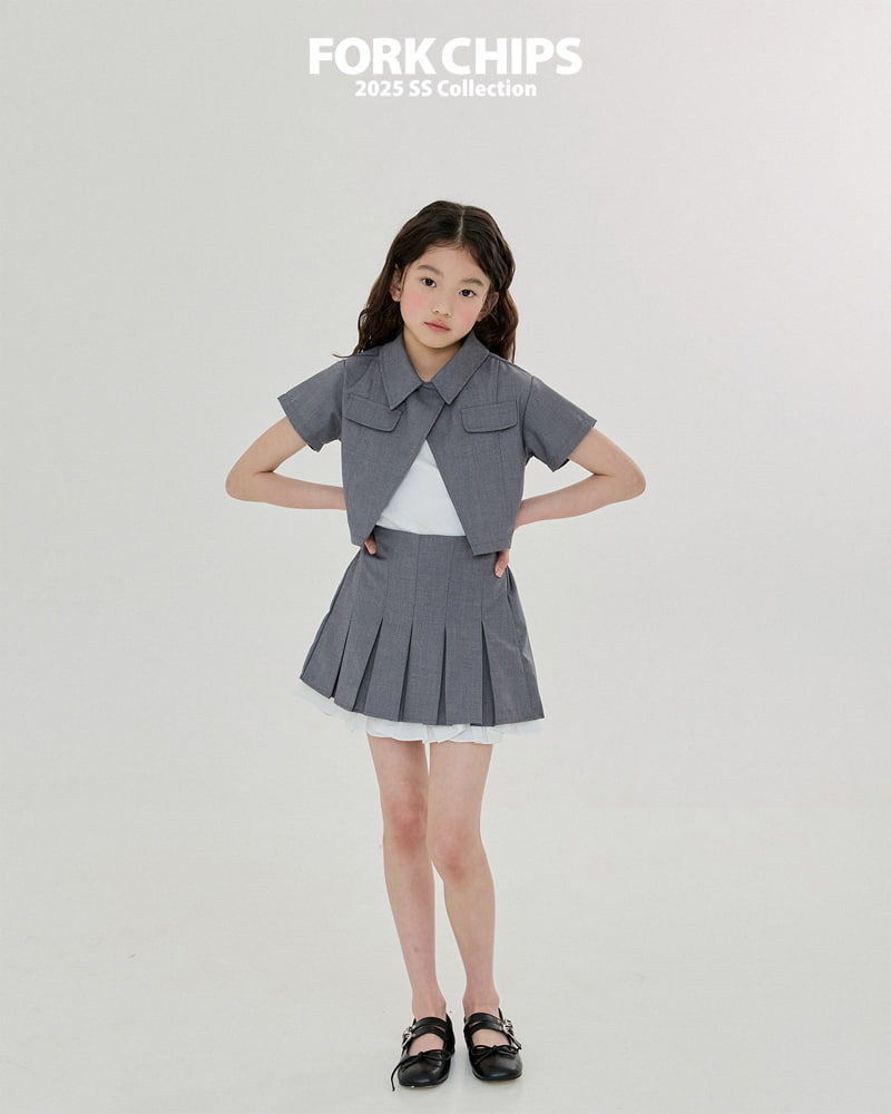 Fork Chips - Korean Children Fashion - #kidzfashiontrend - Cross Jacket - 8