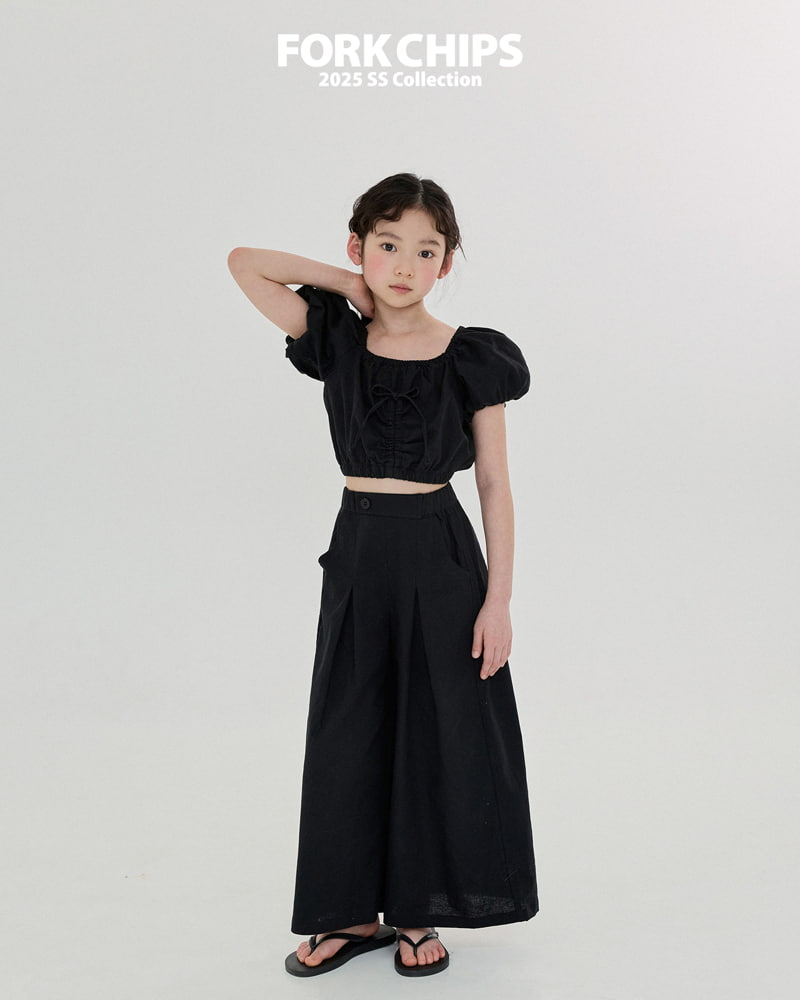 Fork Chips - Korean Children Fashion - #kidsstore - Ronnie Wide Pants - 4