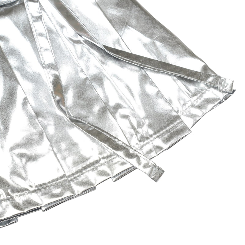 Fork Chips - Korean Children Fashion - #littlefashionista - Foil Pleated Skirt - 5