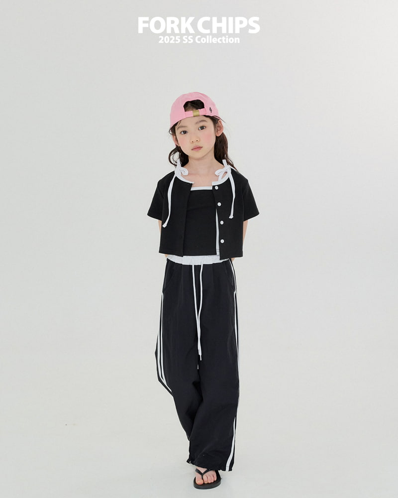 Fork Chips - Korean Children Fashion - #littlefashionista - Sporty Nylon Pants - 3