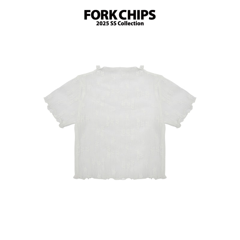 Fork Chips - Korean Children Fashion - #littlefashionista - Daisy Layered Tee - 2