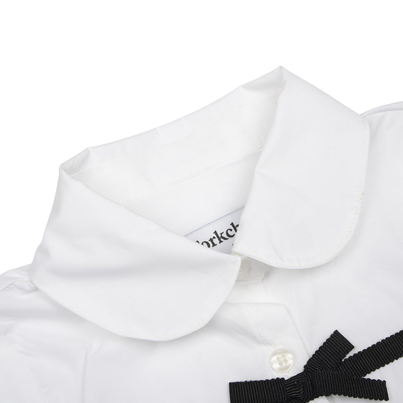 Fork Chips - Korean Children Fashion - #littlefashionista - Double Ribbon Blouse - 6