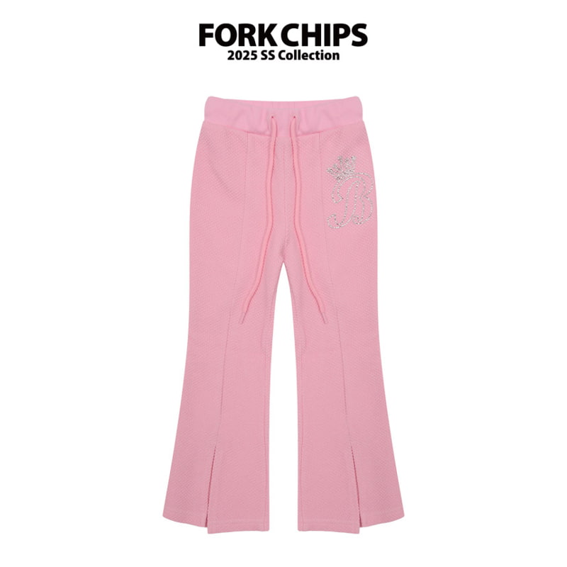 Fork Chips - Korean Children Fashion - #littlefashionista - Bling Bootcut Leggings