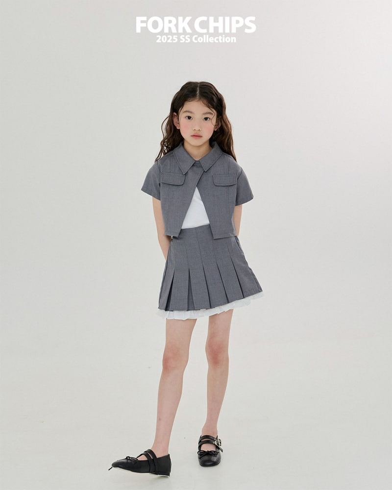 Fork Chips - Korean Children Fashion - #littlefashionista - Cross Jacket - 10