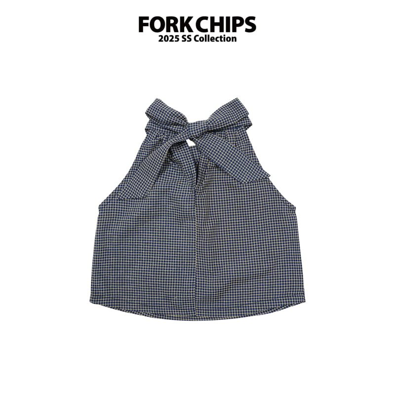Fork Chips - Korean Children Fashion - #littlefashionista - Olive Halter Blouse - 5