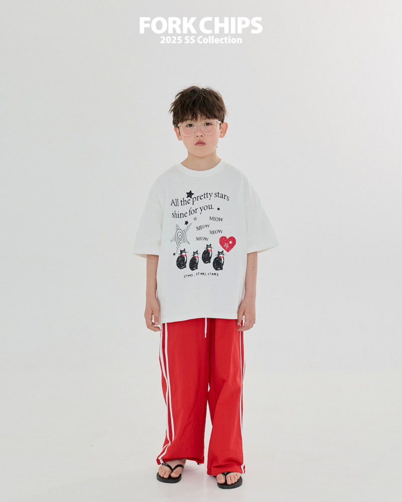 Fork Chips - Korean Children Fashion - #magicofchildhood - Miyaw Tee - 11