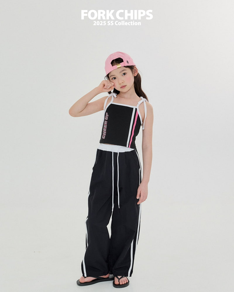 Fork Chips - Korean Children Fashion - #littlefashionista - Sporty Nylon Pants - 4