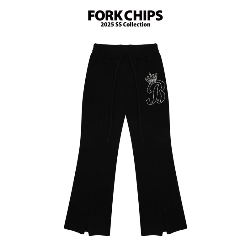 Fork Chips - Korean Children Fashion - #magicofchildhood - Bling Bootcut Leggings - 2