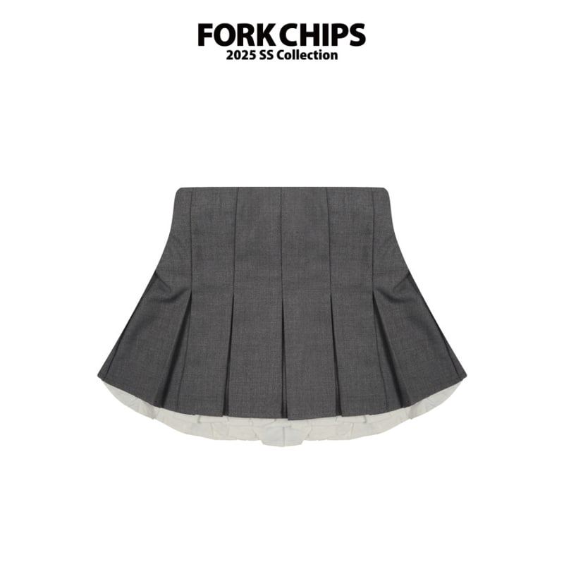 Fork Chips - Korean Children Fashion - #magicofchildhood - Cross Skirt