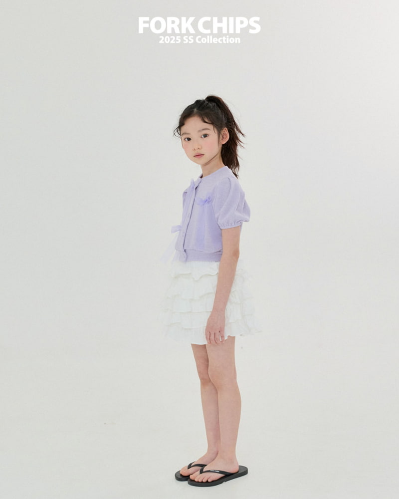 Fork Chips - Korean Children Fashion - #magicofchildhood - Lilac Cardigan - 10
