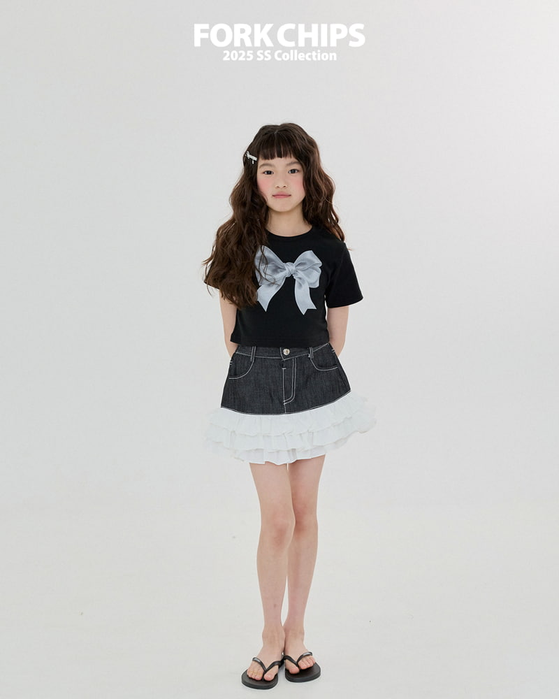 Fork Chips - Korean Children Fashion - #minifashionista - Mix Ruffle Skirt - 11