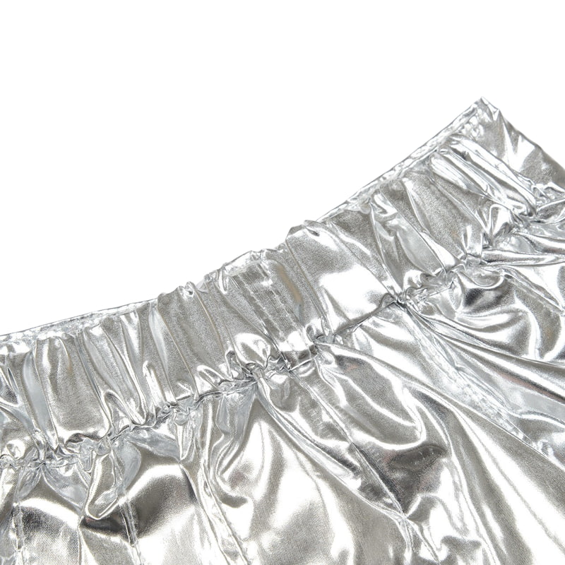 Fork Chips - Korean Children Fashion - #minifashionista - Foil Pleated Skirt - 7