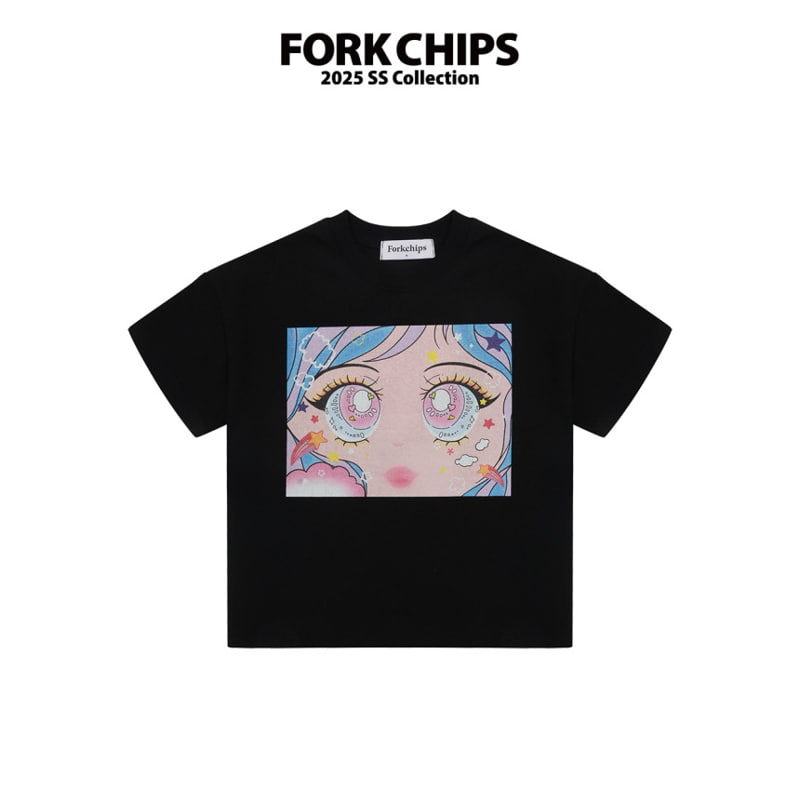 Fork Chips - Korean Children Fashion - #minifashionista - Eyes Tee - 2