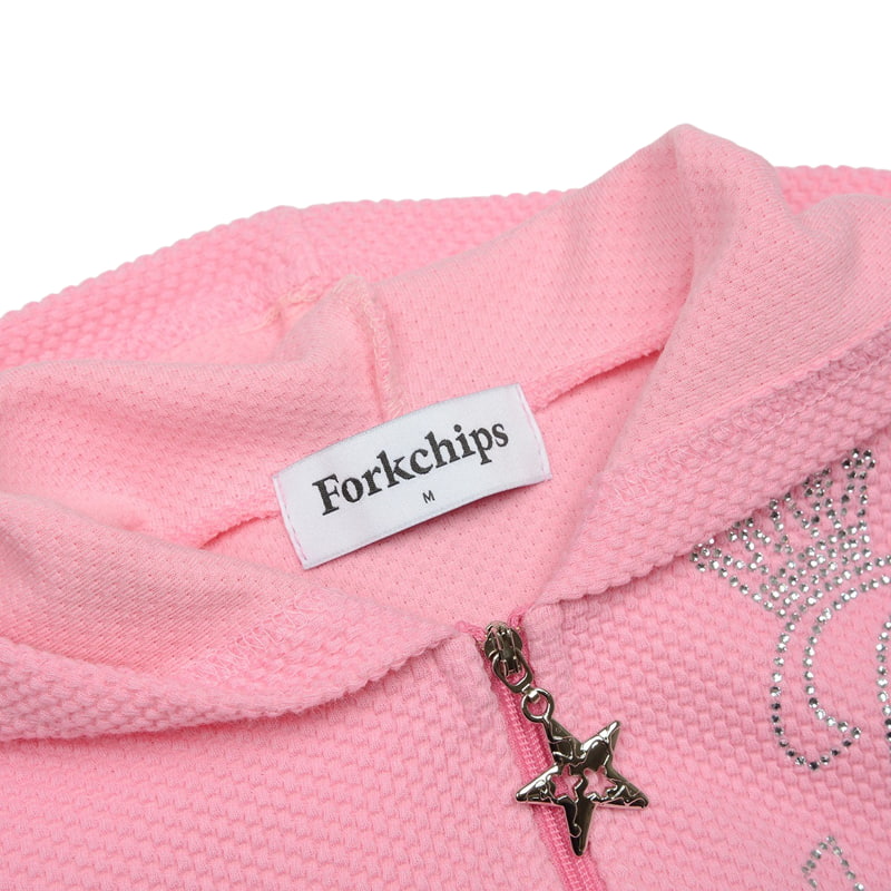 Fork Chips - Korean Children Fashion - #minifashionista - Bling Hood Zip-up Jacket - 6