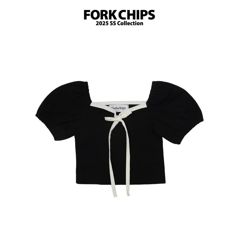 Fork Chips - Korean Children Fashion - #minifashionista - Marie Puff Tee - 4