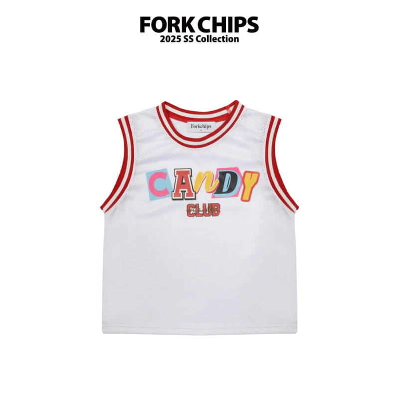 Fork Chips - Korean Children Fashion - #prettylittlegirls - Candy Basketball Sleeveless