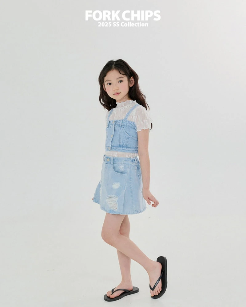 Fork Chips - Korean Children Fashion - #prettylittlegirls - Ocean Skirt - 11