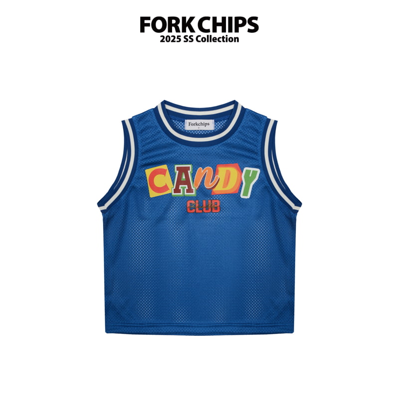 Fork Chips - Korean Children Fashion - #toddlerclothing - Candy Basketball Sleeveless - 4