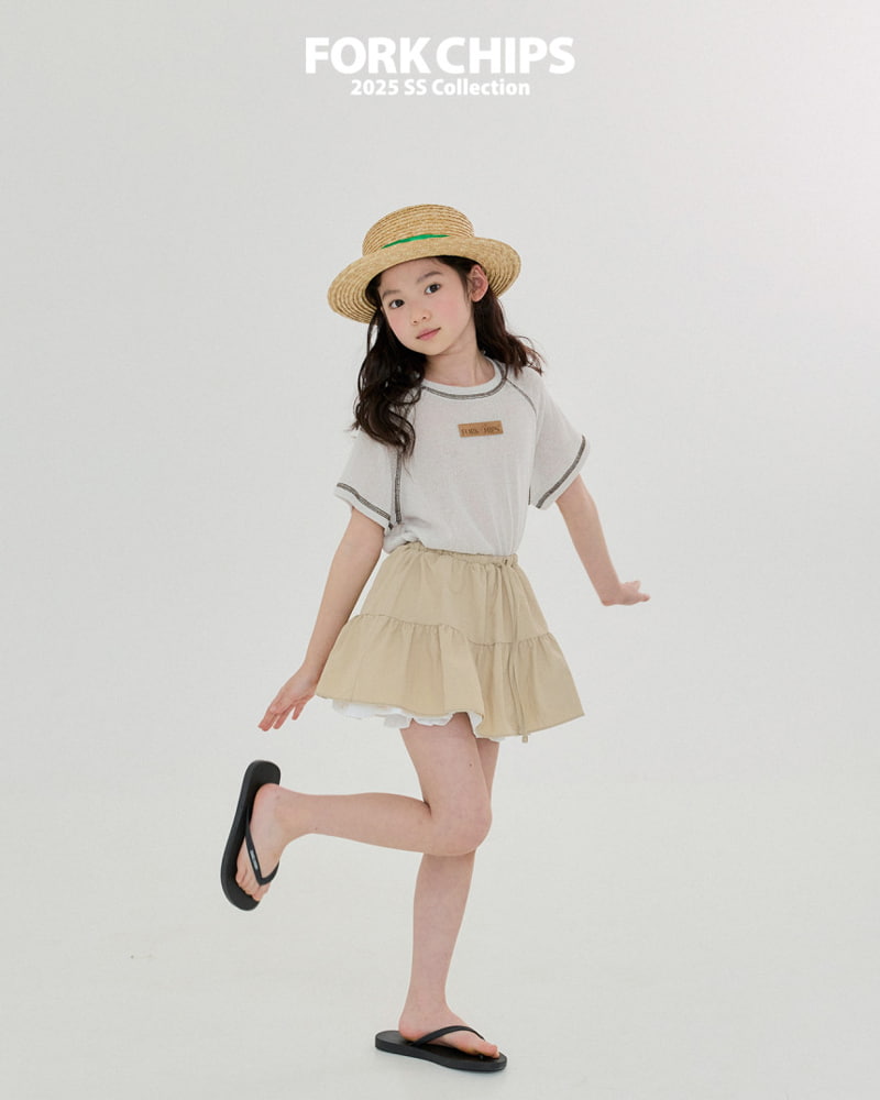 Fork Chips - Korean Children Fashion - #todddlerfashion - French Double Skirt - 11