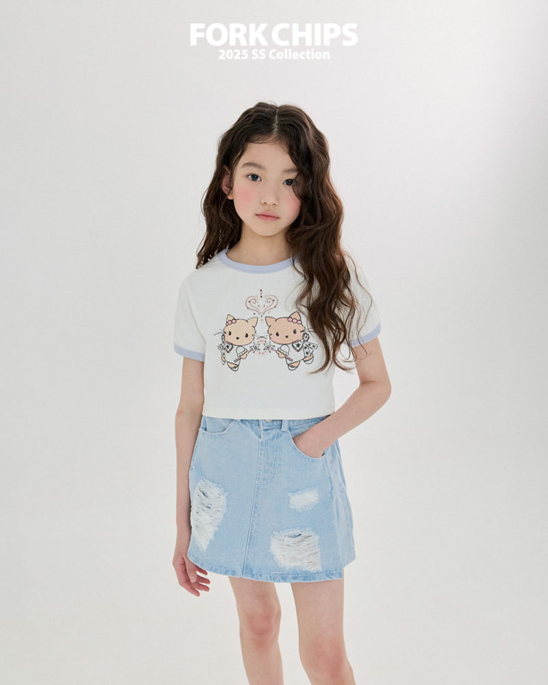 Fork Chips - Korean Children Fashion - #todddlerfashion - Tanning Tee - 10