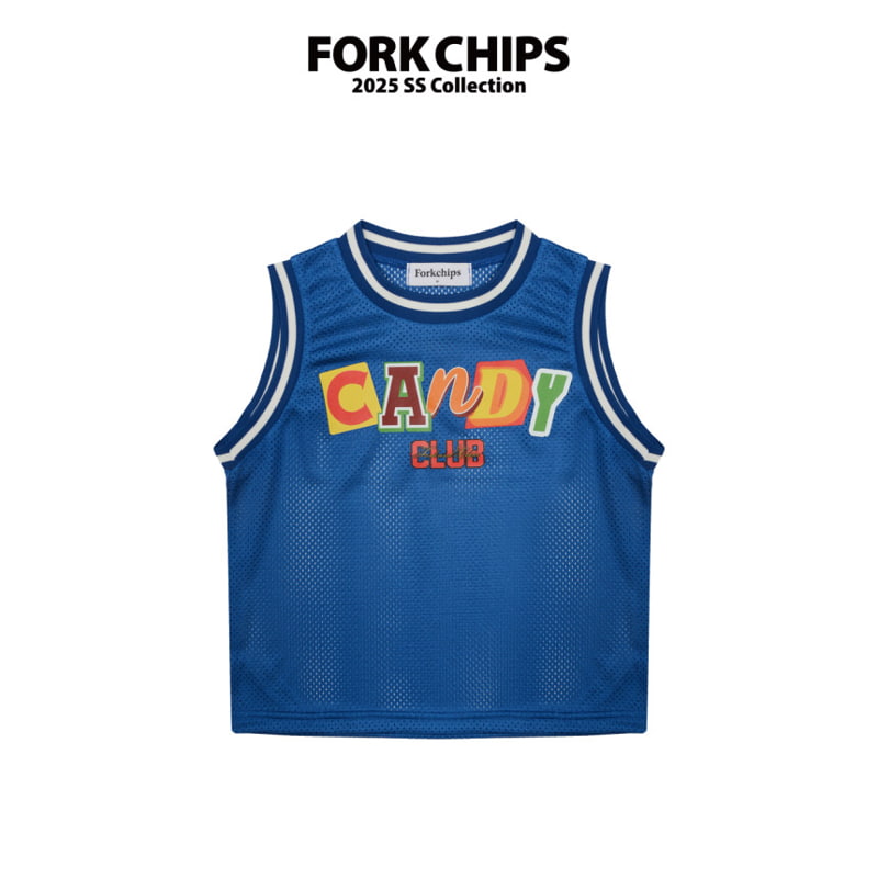 Fork Chips - Korean Children Fashion - #todddlerfashion - Candy Basketball Sleeveless - 2