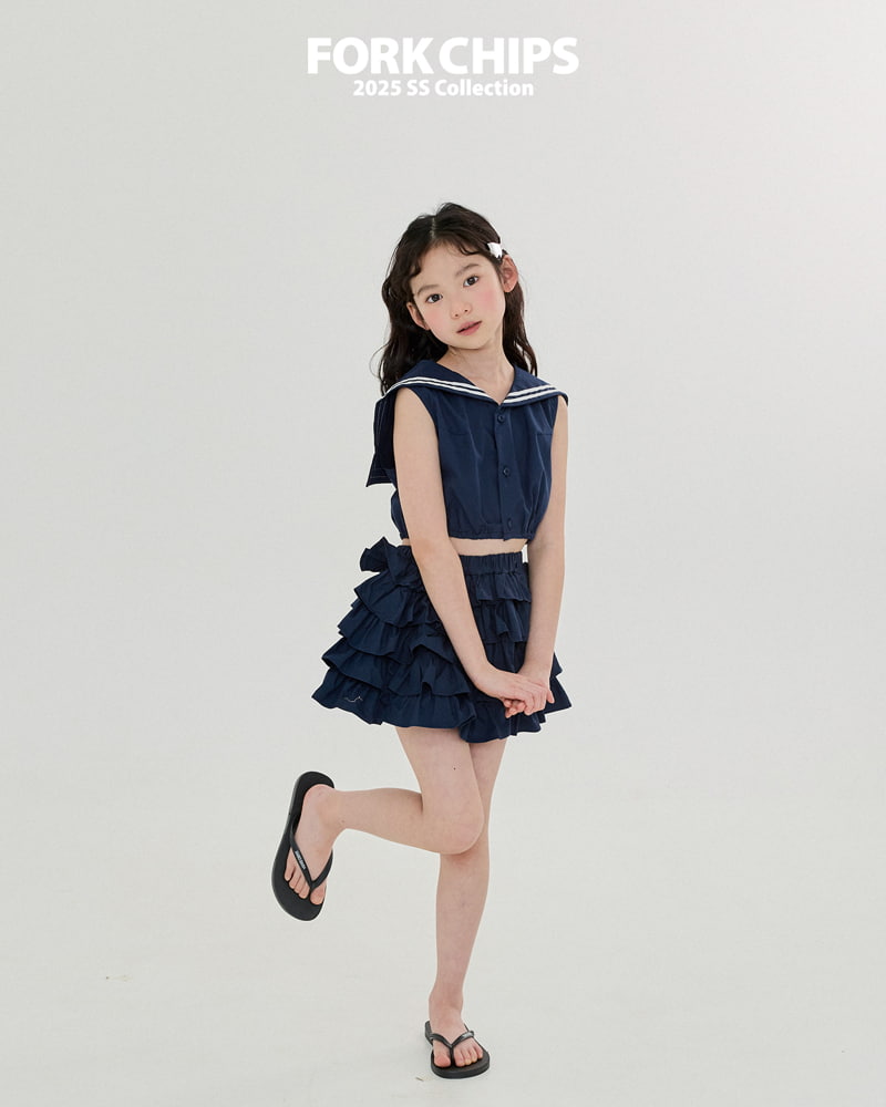 Fork Chips - Korean Children Fashion - #todddlerfashion - Ete Sailor Blouse - 3
