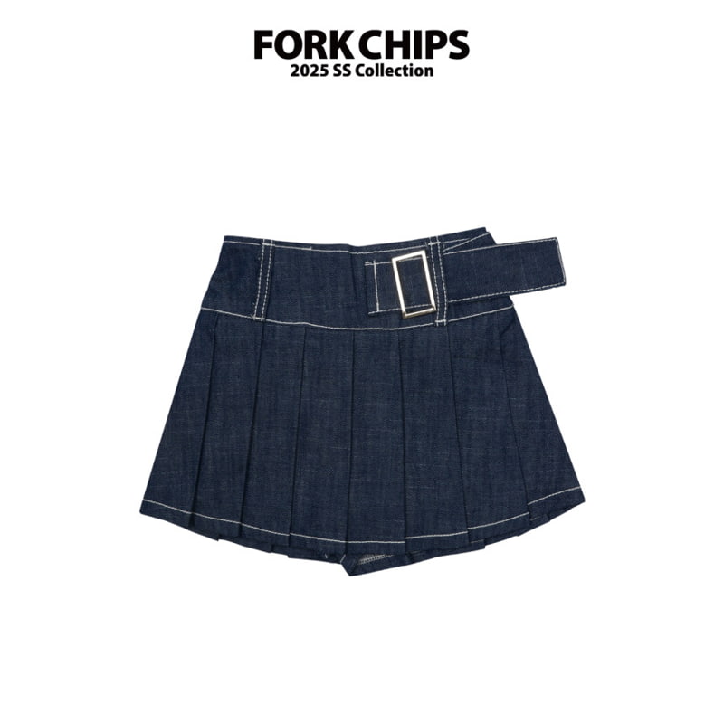 Fork Chips - Korean Children Fashion - #todddlerfashion - Twin Girls Skirt