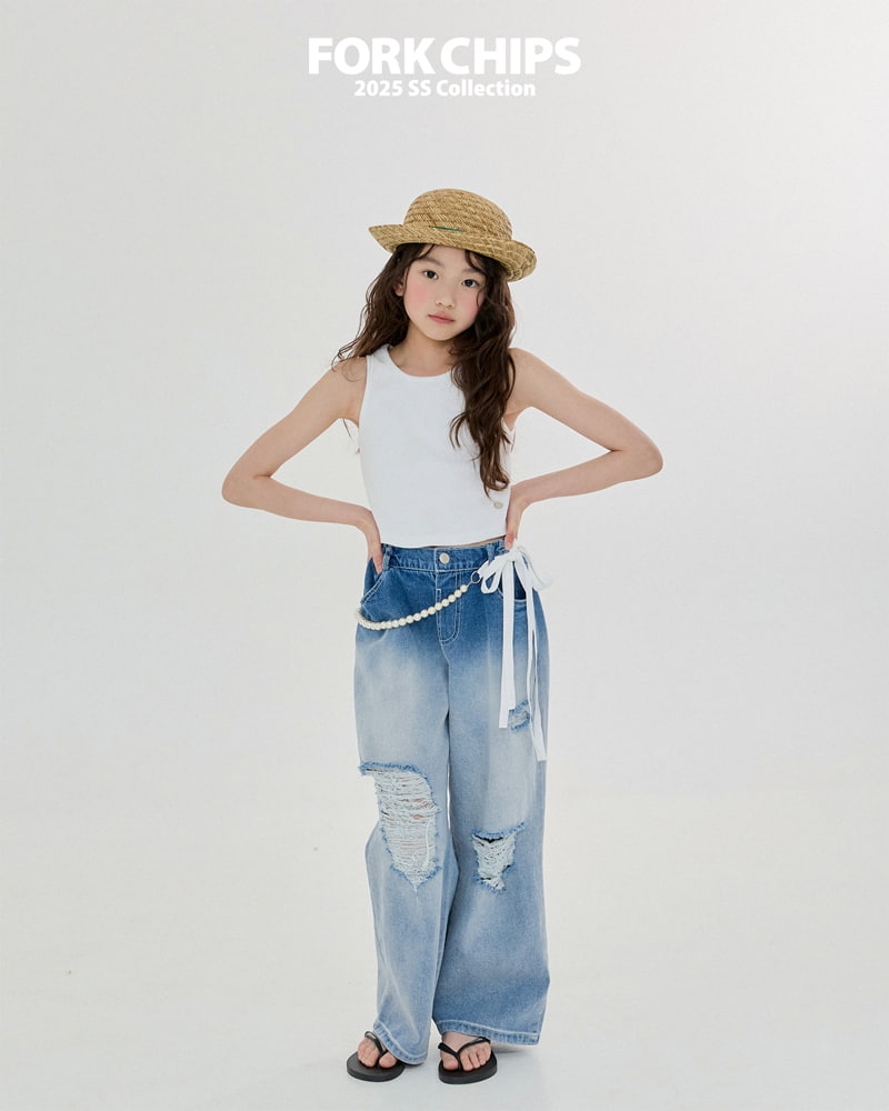 Fork Chips - Korean Children Fashion - #toddlerclothing - Dicks Jeans - 9