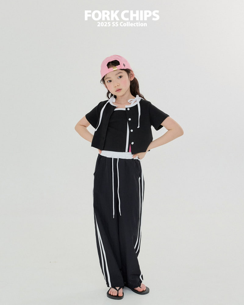 Fork Chips - Korean Children Fashion - #toddlerclothing - Cheer Up Cardigan Set - 8