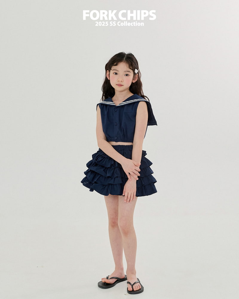 Fork Chips - Korean Children Fashion - #todddlerfashion - Ete Sailor Blouse - 4