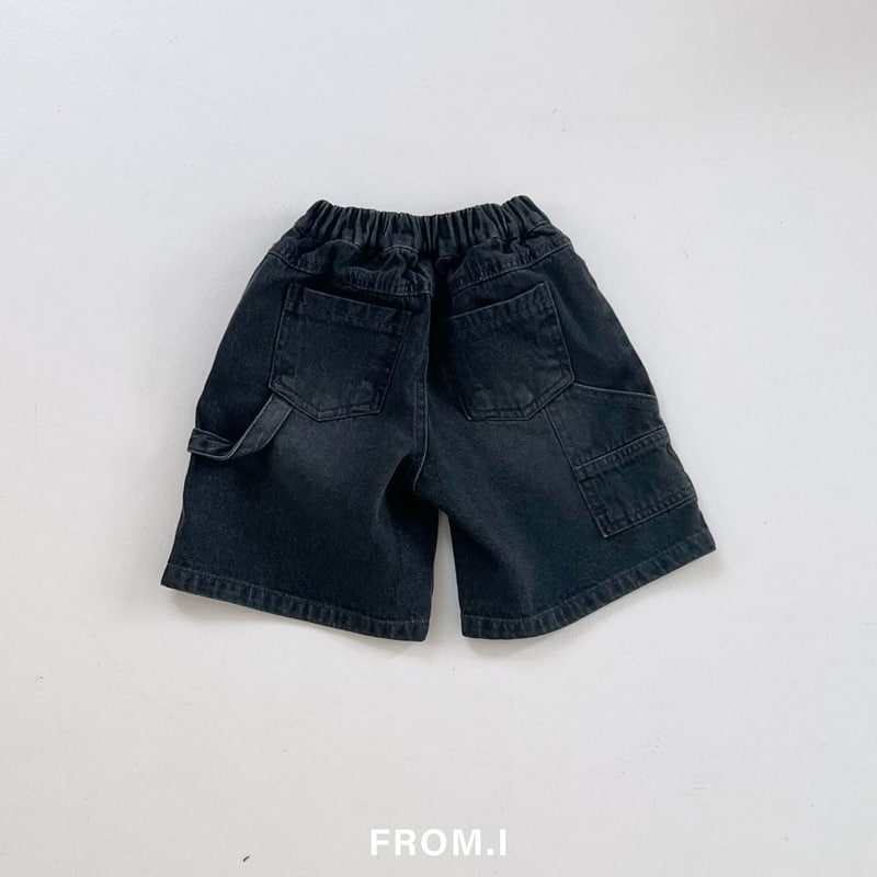 From I - Korean Children Fashion - #Kfashion4kids - Carpenter Half Denim Pants - 6