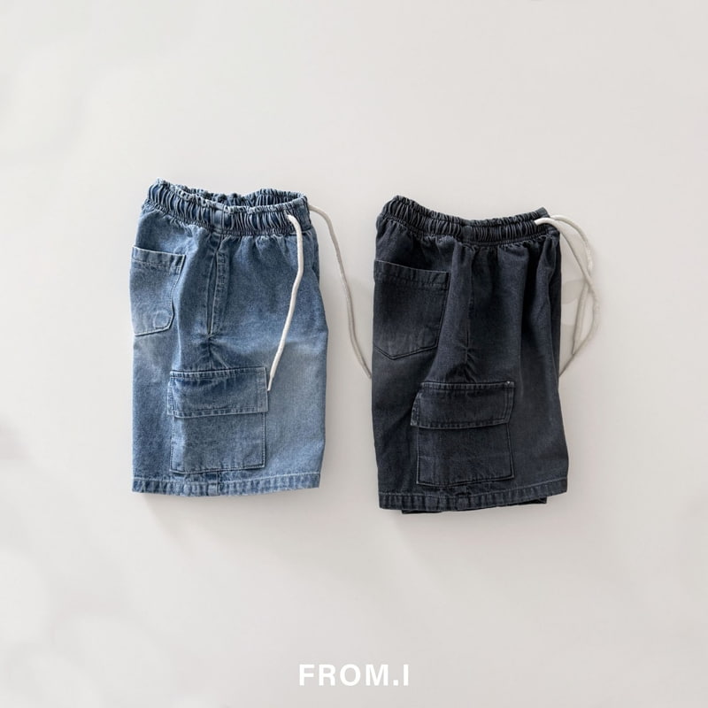 From I - Korean Children Fashion - #kidzfashiontrend - Cargo Denim Pants - 4