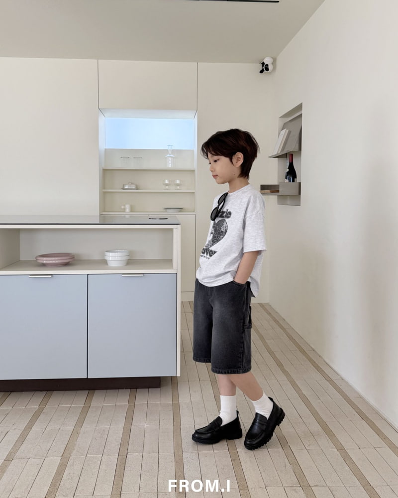 From I - Korean Children Fashion - #childofig - Carpenter Half Denim Pants - 11