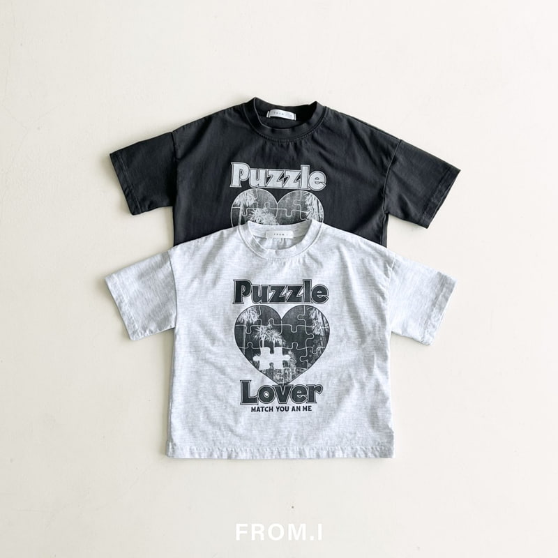 From I - Korean Children Fashion - #kidsshorts - Puzzle Tee