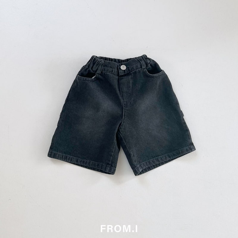 From I - Korean Children Fashion - #kidsshorts - Carpenter Half Denim Pants - 4