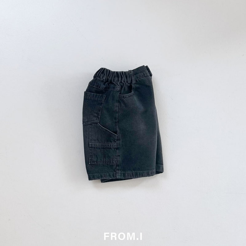 From I - Korean Children Fashion - #kidzfashiontrend - Carpenter Half Denim Pants - 5
