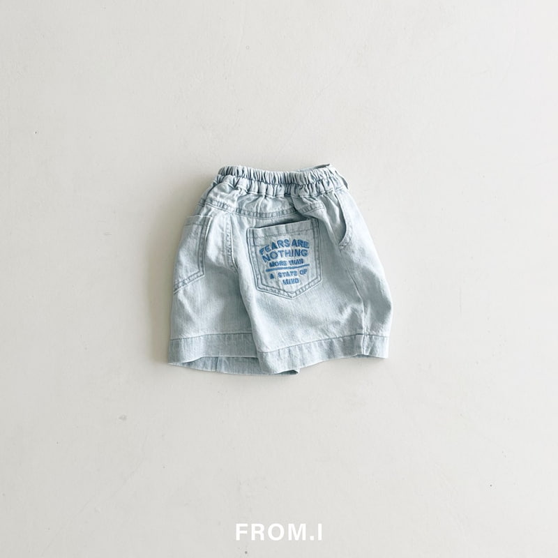 From I - Korean Children Fashion - #littlefashionista - Linen Embroidered Denim Pants - 8