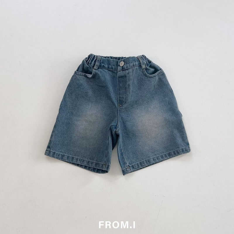 From I - Korean Children Fashion - #littlefashionista - Carpenter Half Denim Pants - 7
