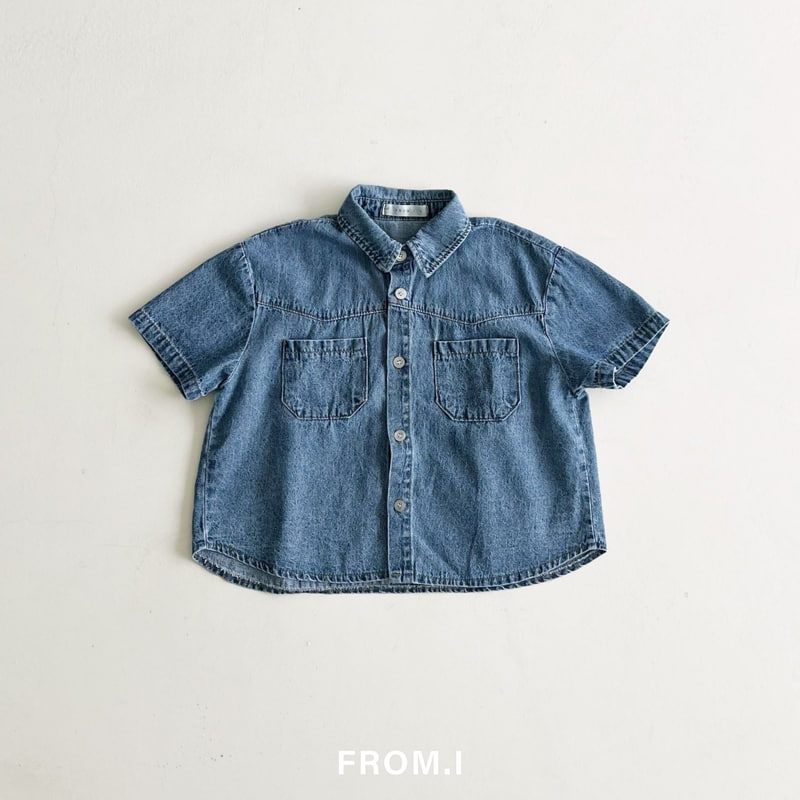From I - Korean Children Fashion - #minifashionista - Western Denim Shirt