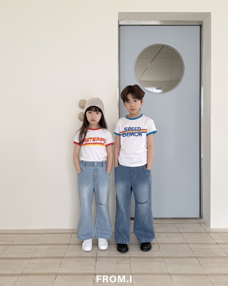 From I - Korean Children Fashion - #prettylittlegirls - Wide Cut Flare Jeans - 9