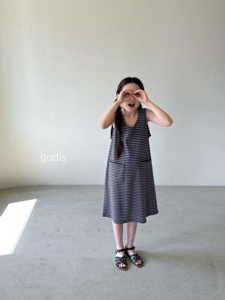 Godis - Korean Children Fashion - #childofig - Stripe Ribbed Dress (Kids) - 9