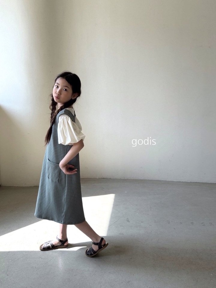 Godis - Korean Children Fashion - #childrensboutique - Stripe Ribbed Dress (Kids) - 11