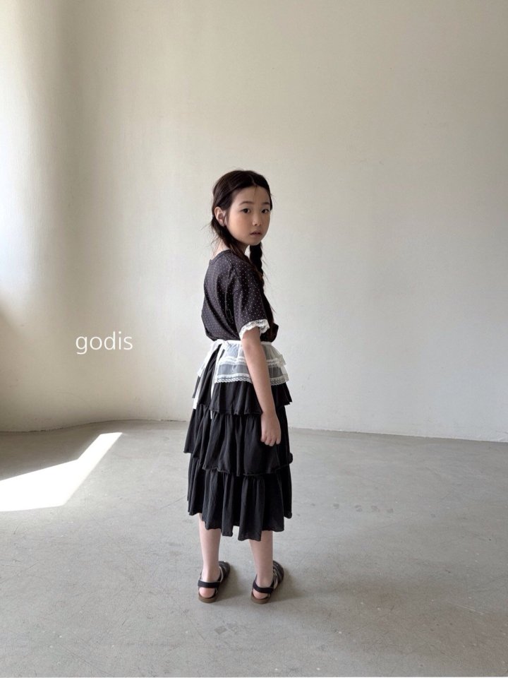 Godis - Korean Children Fashion - #fashionkids - Dot Lace Tee - 9